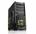 Itek SNAKE-G - Gaming Middle Tower, USB3, 12cm green fan, ODD/HDD kit